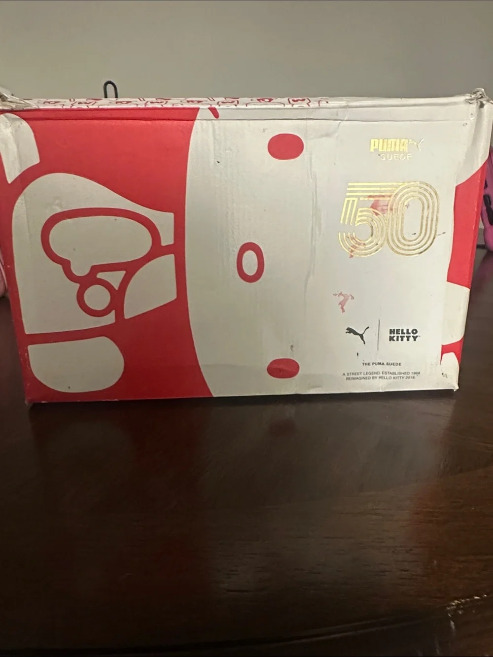 Puma Hello Kitty 50th Anniversary Box - White & Pink with Gold Accent